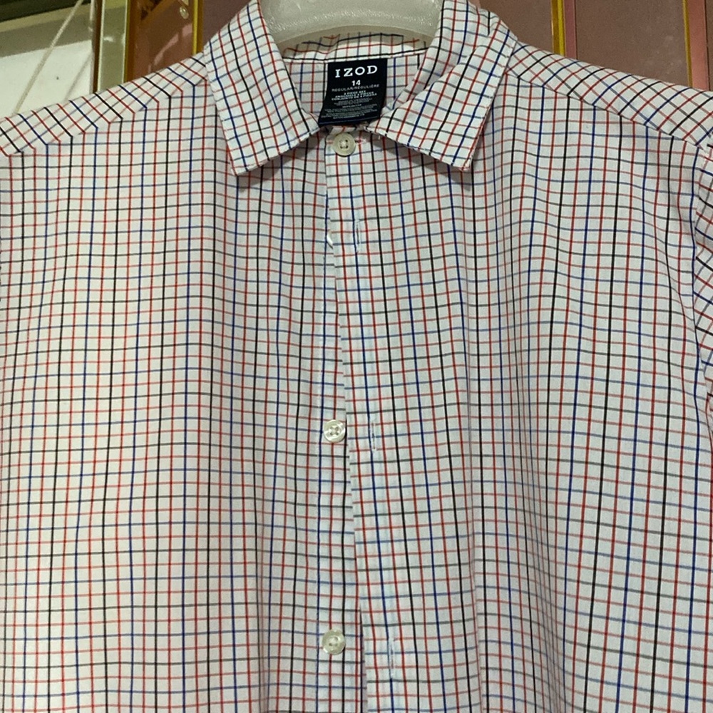 Button down shirt with stripes size 14